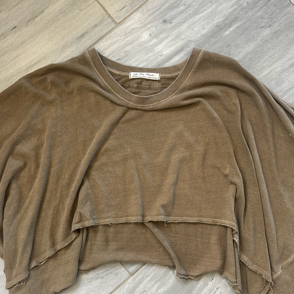 We The Free green olive top